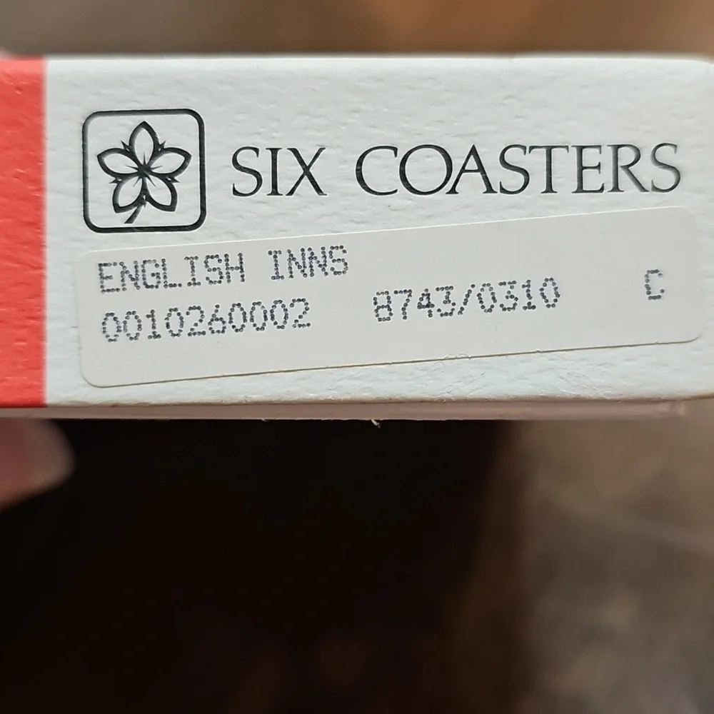 🇬🇧 Vintage Pimpernel Coasters Set of 6 English Inns Series Made in England